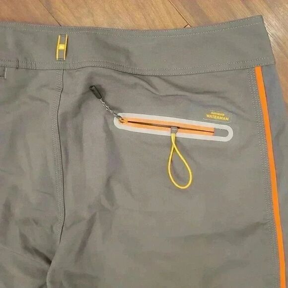 Quicksilver Watermen Collection Men's Gray/Orange Shorts - Picture 7 of 7